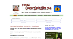 Desktop Screenshot of grocerysavingtips.com
